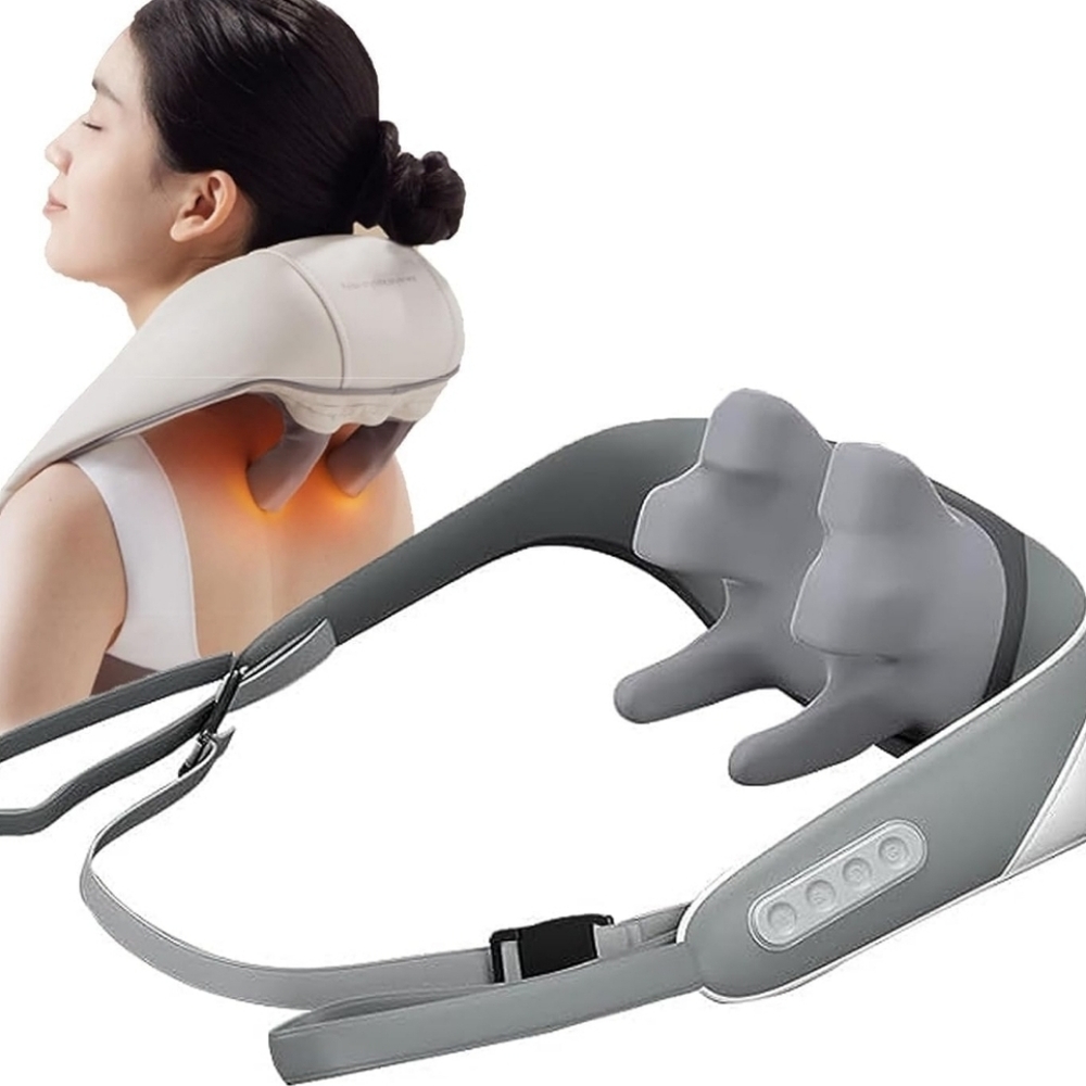 Shiatsu Neck Shoulder Back Massager with Heat | Deep Tissue Kneading